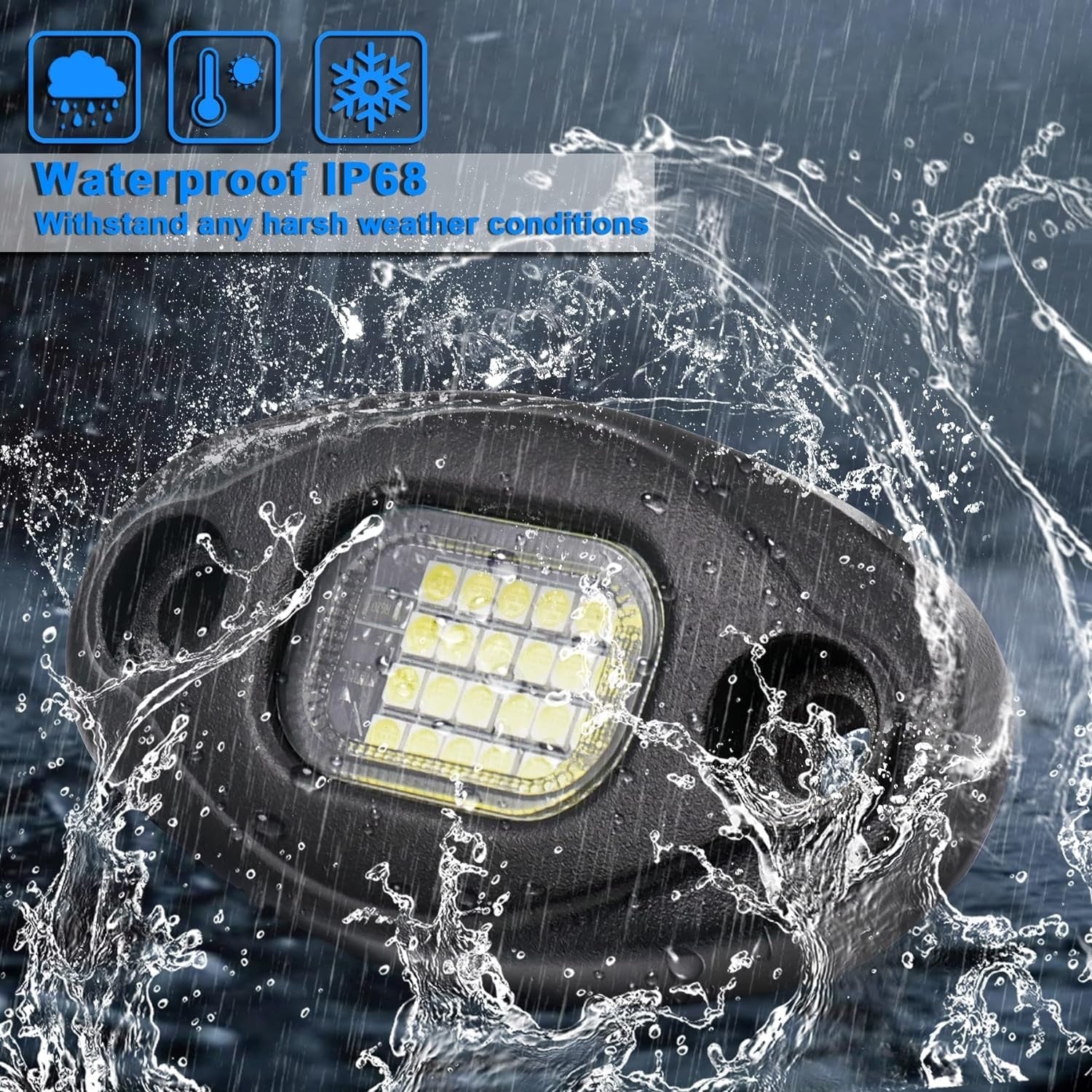 Platinum 24 LED white Rock Lights single