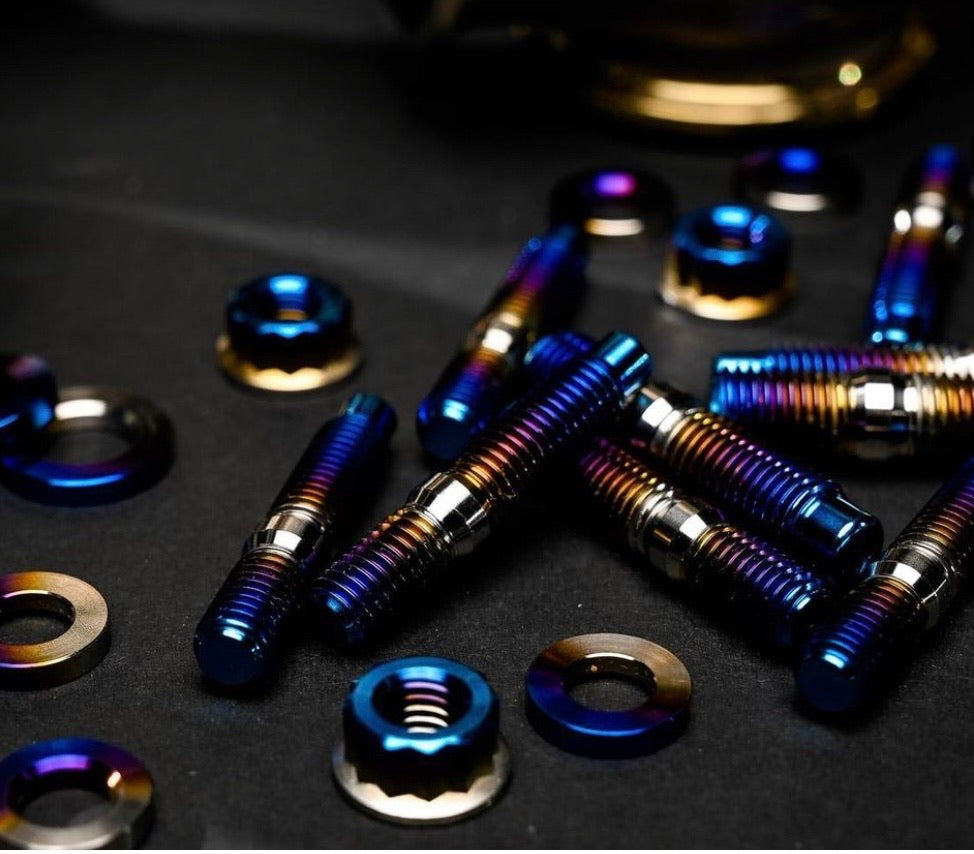 JDC Titanium Exhaust Manifold Stud Kit | Evo 1–9 / 2G DSM