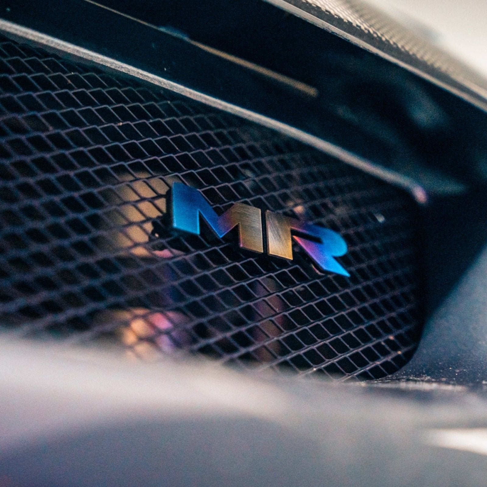 JDC Titanium "MR" Front Grill Badge | Mitsubishi Evo 8/9